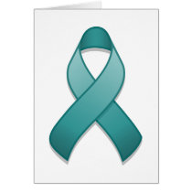 Teal Awareness Ribbon Card