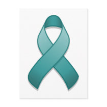 Teal Awareness Ribbon Postcard