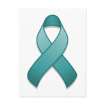 Teal Awareness Ribbon Postcard