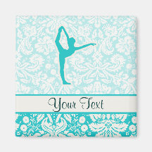 Teal Ballet Magnets