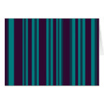 Teal blue and black stripes cards