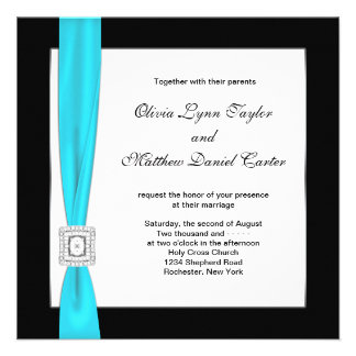 Black+and+teal+wedding+invitations