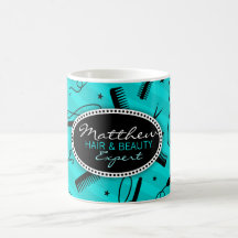 Teal Blue Hair & Beauty Mug