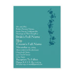 Teal Blue Hearts Wedding Invitation postcards