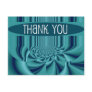 Teal Blue Hypnotic Thank You Post Card