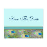 Teal Blue Peacock Wedding Invitations Post Cards