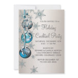 Teal Blue Snowflakes Ornaments Christmas Party