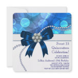 Teal Blue Sweet 15 Quinceanera invitations