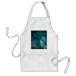 Teal Bokeh Leaves Apron