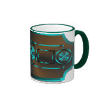 Teal & brown mug