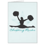 Teal Cheering Rocks T-shirts and Gifts Greeting Card