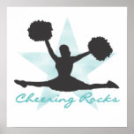 Teal Cheering Rocks T-shirts and Gifts Print