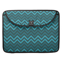Teal Cheveron Zigzags Custom MacBook Pro Sleeve