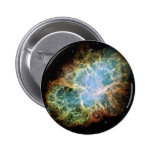 Teal Crab Nebula Pinback Buttons