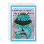 Teal Cupcake Invitation