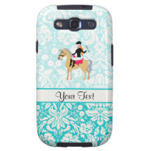 Teal Damask Equestrian