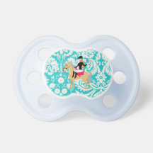 Teal Damask Equestrian