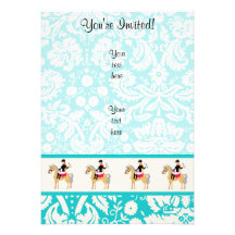 Teal Damask Equestrian Announcement