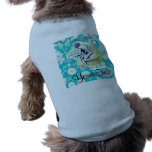 Teal Damask Pattern Fencing Doggie Tee Shirt