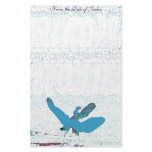 Teal Egrets Dancing Stationery
