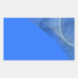 Teal Fractal Background Rectangle Sticker