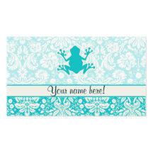 Teal Frog Business Card Template