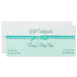 Teal Gift Certificate Cards rack cards