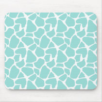 Teal Giraffe Print Mousepad