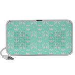 Teal Gothic Lace Notebook Speakers