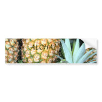 Teal, Green and Golden Hawaiian Pineapples Bumper Sticker