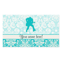 Teal Guitarist Business Cards