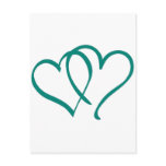 Teal Hearts postcards