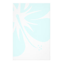 Teal Hibiscus Stationery