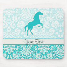 Teal Horse Mouse Mats