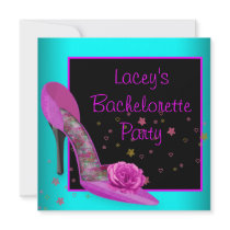 Teal Hot Pink High Heel Corset Bachelorette Party