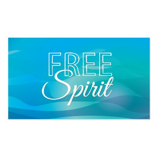 Teal Inspirational Spritiual Freedom Quote Business Cards