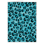Teal Leopard Print Pattern. Cards