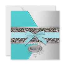 Teal Leopard Sweet 16 Birthday Party