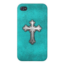 Teal Metal Cross