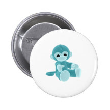 Teal Monkey Pin
