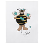 Teal Patches Bumble Bee Bear flyers