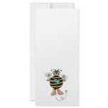 Teal Patches Bumble Bee Bear rack cards