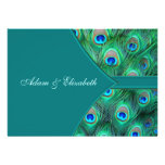 Teal Peacock Elegant Peacock Wedding Invitation