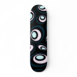 Teal & Pink Offset Retro Ovals skateboards
