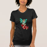 Teal Pixie & Mushrooms 3D t-shirts
