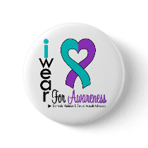 Teal & Purple Heart Ribbon Domestic Violence