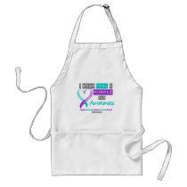 Teal & Purple Ribbon Domestic Violence Awareness Aprons
