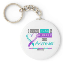 Teal & Purple Ribbon Domestic Violence Awareness