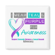 Teal & Purple Ribbon Domestic Violence Awareness