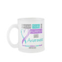Teal & Purple Ribbon Domestic Violence Awareness mugs